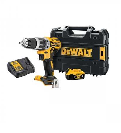 Taladro Percutor Atornillador Inalámbrico De 13mm Dewalt Dcd796p1 20v + 1 Batería De 5ah Con Maletín De Transporte