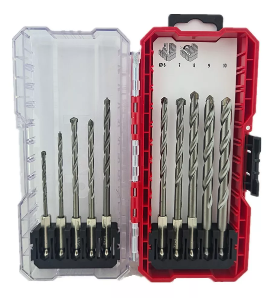Kit Set Juego Brocas Para Concreto 10 Piezas Kwb