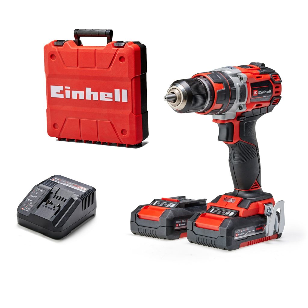 Kit Taladro Percutor Inalámbrico | 18V 2.0Ah | 50 Nm | 13 Mm | Brushless Einhell TP-CD 18/50 Li-i BL (2X2,0aH)