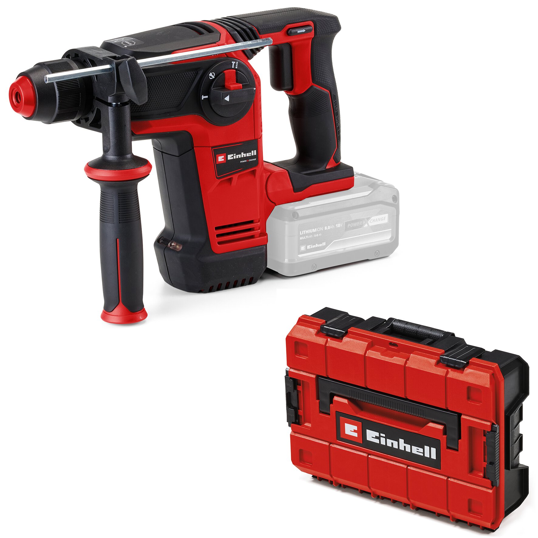 Rotomartillo Inalámbrico 18V | 1200 Rpm | 5500 Gpm | 2,6 J | 26 Mm | Sds-Plus | Brushless Einhell TP-HD 18/26 Li BL – Solo