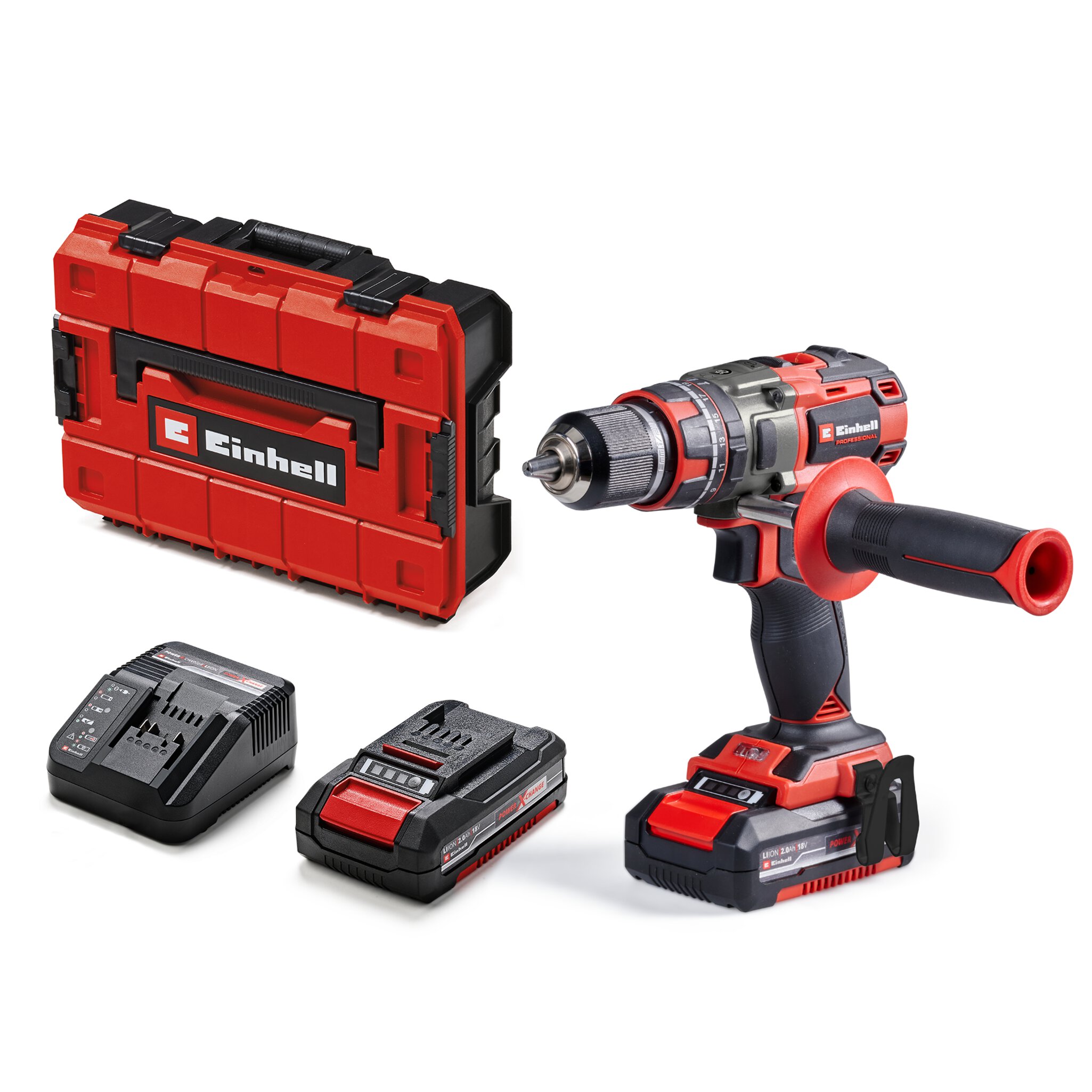 Kit Taladro Percutor Inalámbrico | 18V 2X2.0Ah | 80 Nm | 13 Mm |Case| Brushless Einhell TP-CD 18/80 Li-i BL (2x2,0Ah)