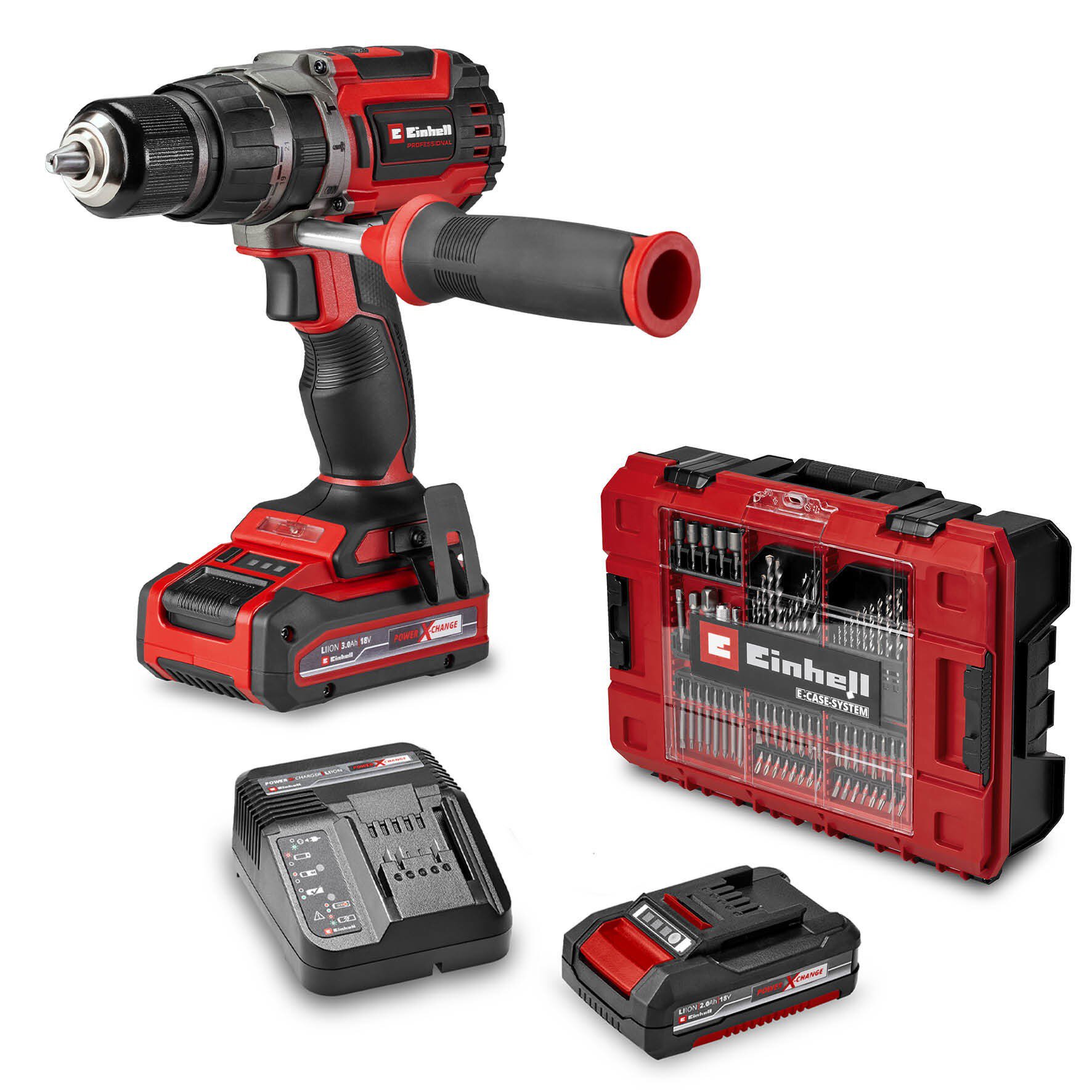 Kit Taladro Percutor Inalámbrico | 18V 2X2.0Ah | 70 Nm | 13 Mm |70 Acces | Brushless Einhell TP-CD 18/70 Li-i BL+70 (2 x 3,0 Ah)